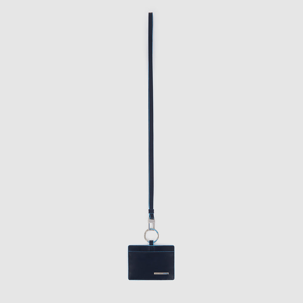 Piquadro Id card badge holder with removable neck strap Convenienza