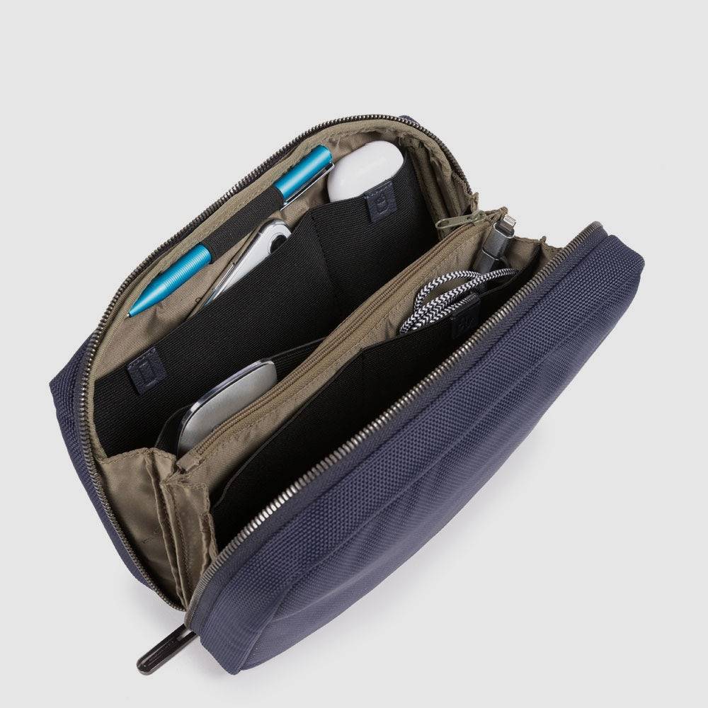 Piquadro Electronic cord pouch in recycled fabric Offerta