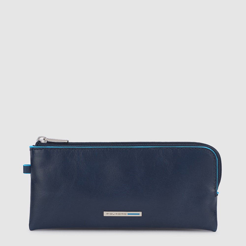 Piquadro Two-ring key case with zipped rear pocket Saldi Di Fabbrica