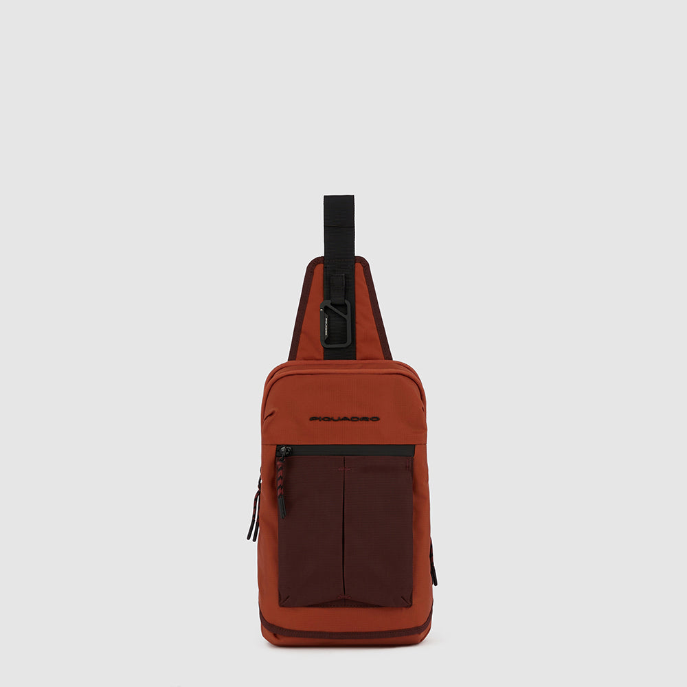 Piquadro Mono sling bag in recycled fabric