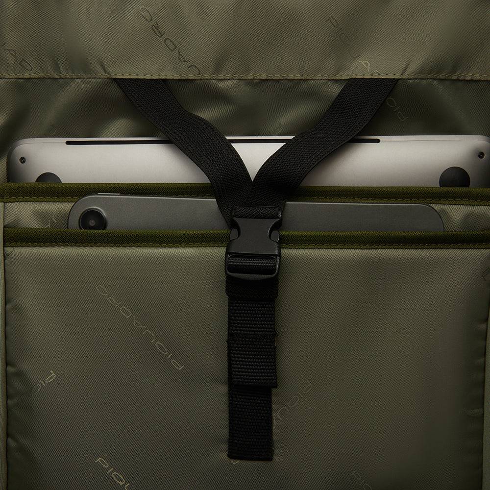 Piquadro Convertible backpack duffel bag in recycled fabric Outlet