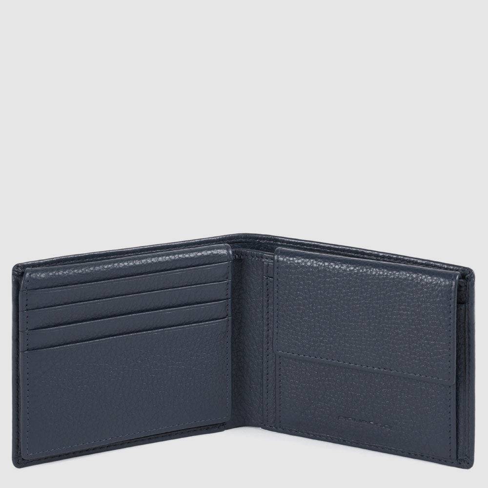 Piquadro Men’s wallet with flip up ID window, coin pocket Promozione Limitata