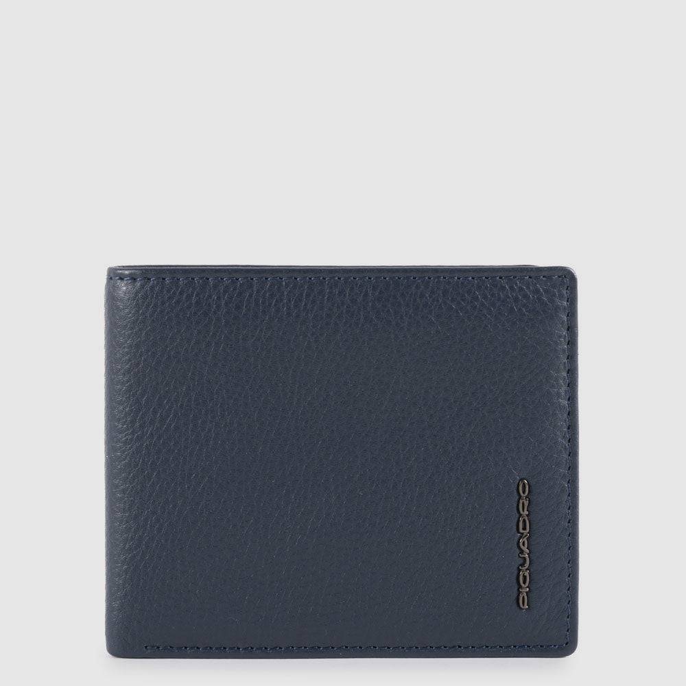 Piquadro Men’s wallet with flip up ID window, coin pocket Promozione Limitata