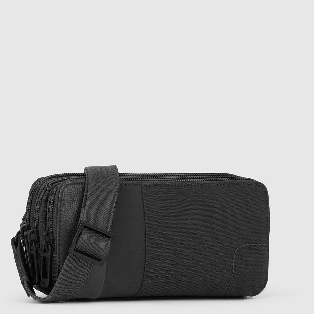 Piquadro Case in recycled fabric with three dividers Presa