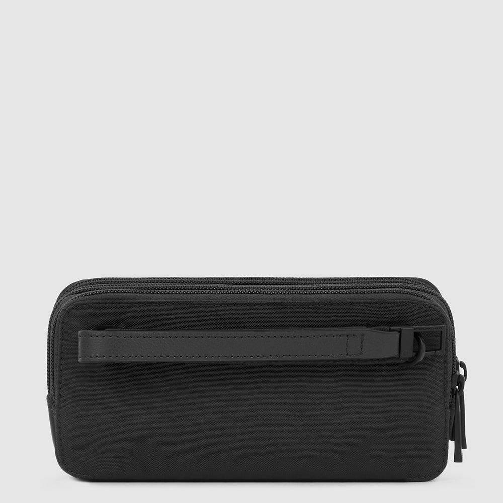 Piquadro Case in recycled fabric with three dividers Presa