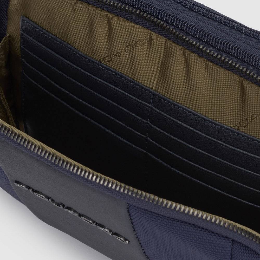 Piquadro Wrist clutch bag in recycled fabric Sconto