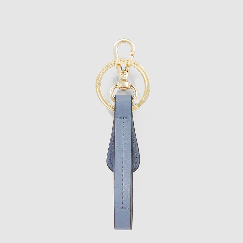 Piquadro Leather Keychain with carabiner hook Novità