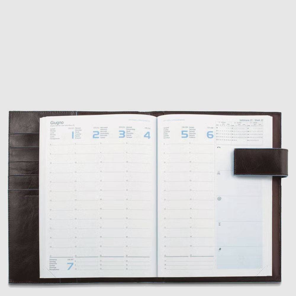 Piquadro Leather weekly diary with I Più Venduti