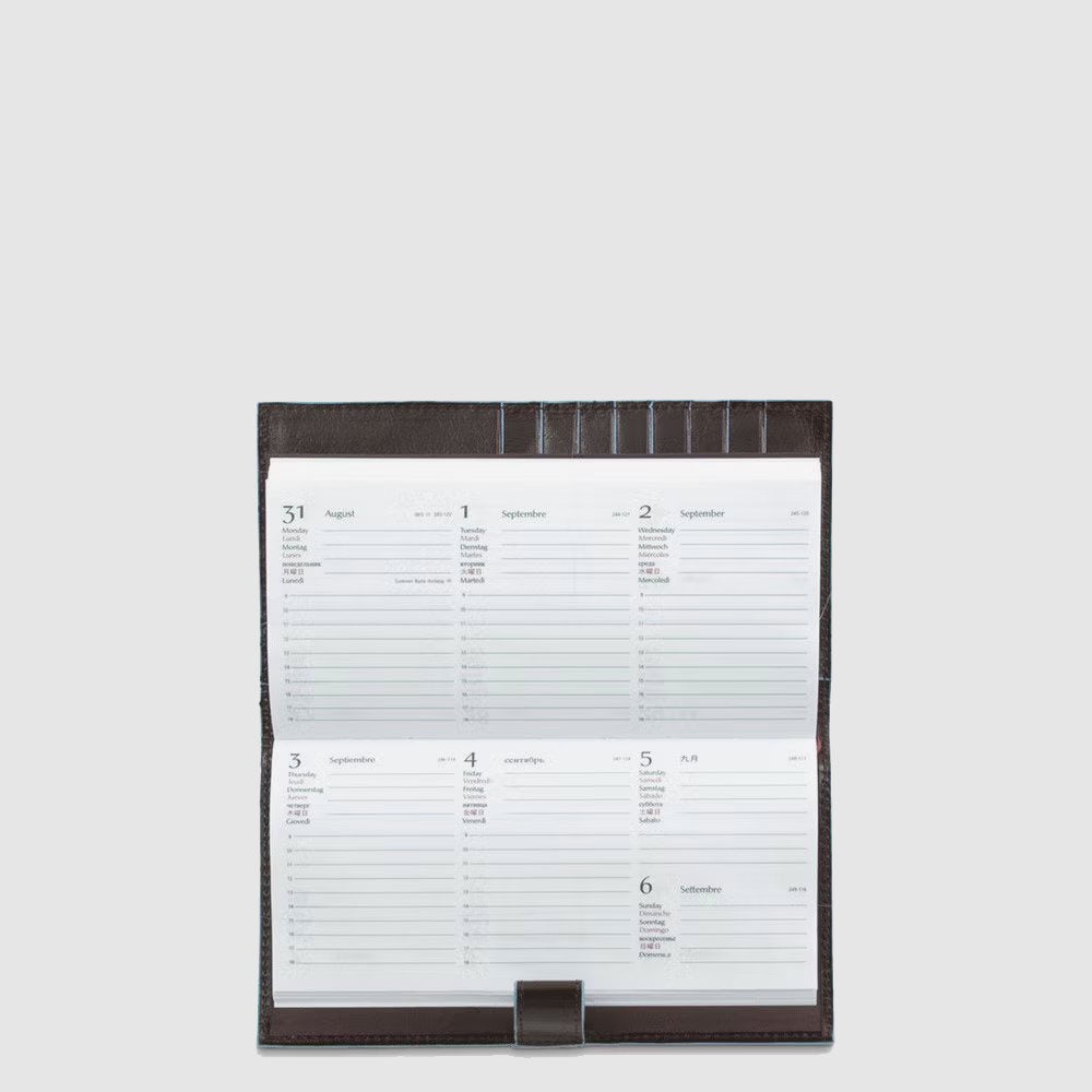 Piquadro Slim leather pocket diary Negozio