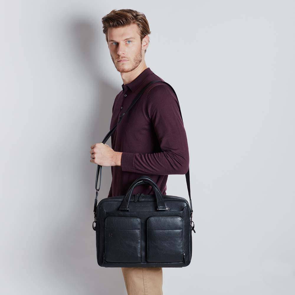 Piquadro Slim computer bag 15" with iPad® compartment Moda