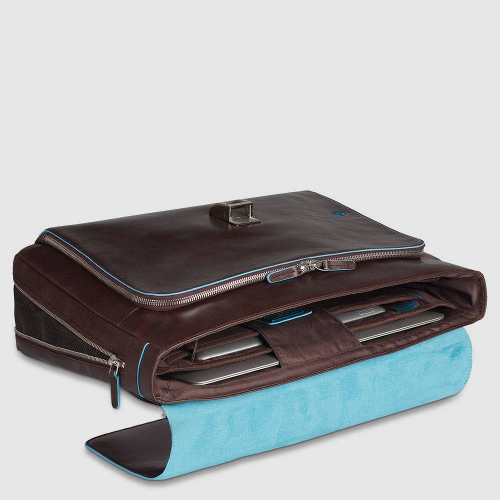Piquadro Flap-over, expandable computer bag 15" 2025