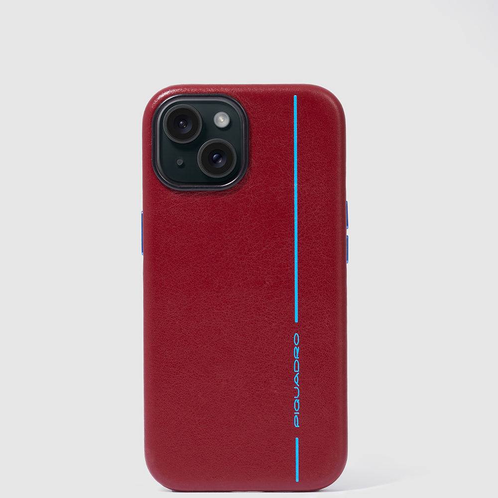 Piquadro Leather case for iPhone® 15 with 6,1” display