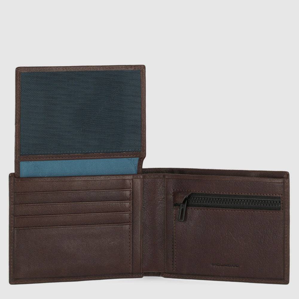 Piquadro Men’s wallet with zipped coin pocket Fino Al -60%