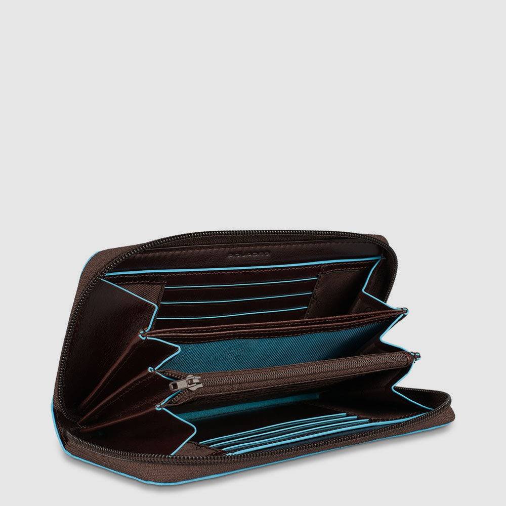 Piquadro Zipper women’s wallet with coin pocket In Linea