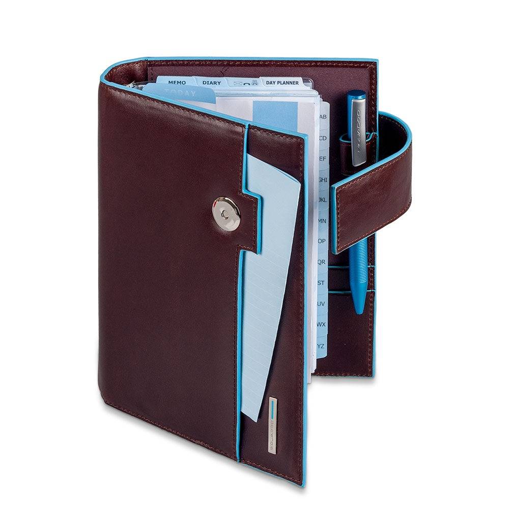 Piquadro Medium leather organiser with Pezzi Unici