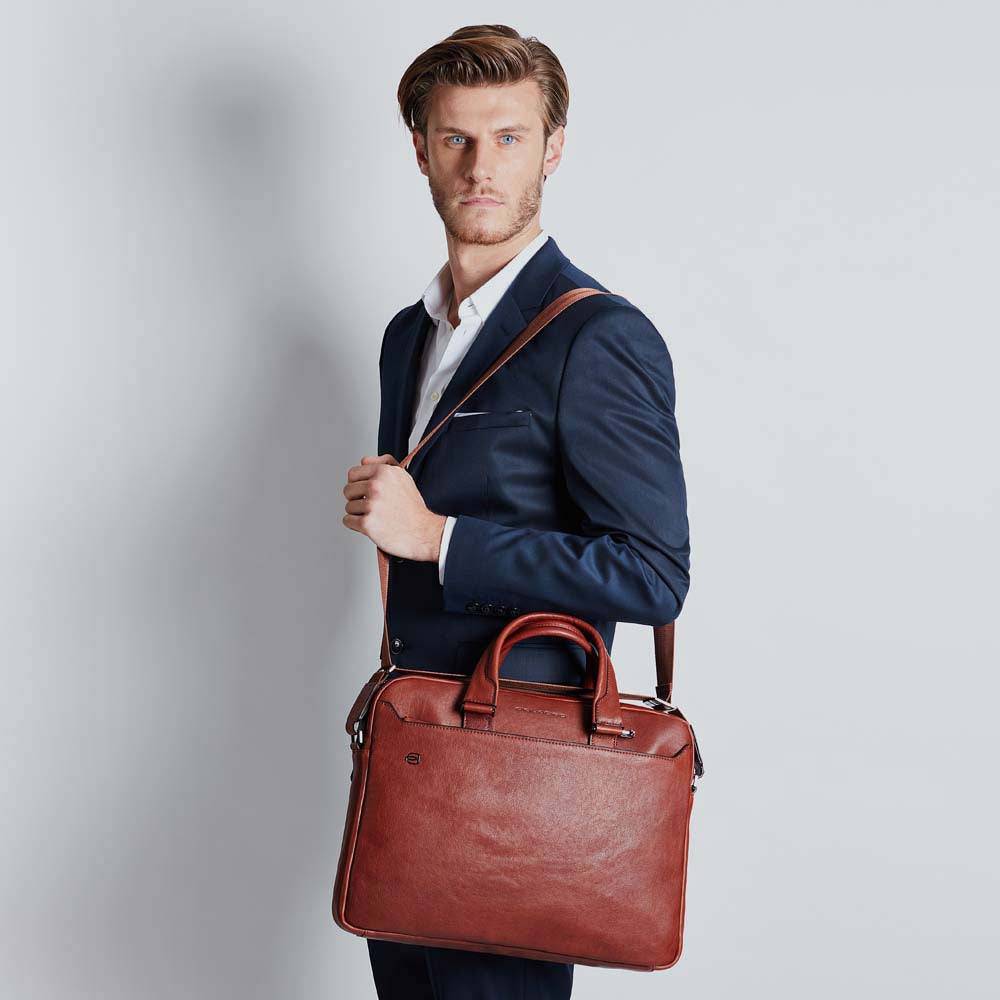 Piquadro Two-handle briefcase with two 10.5"/9.7" laptop Soddisfazione Garantita