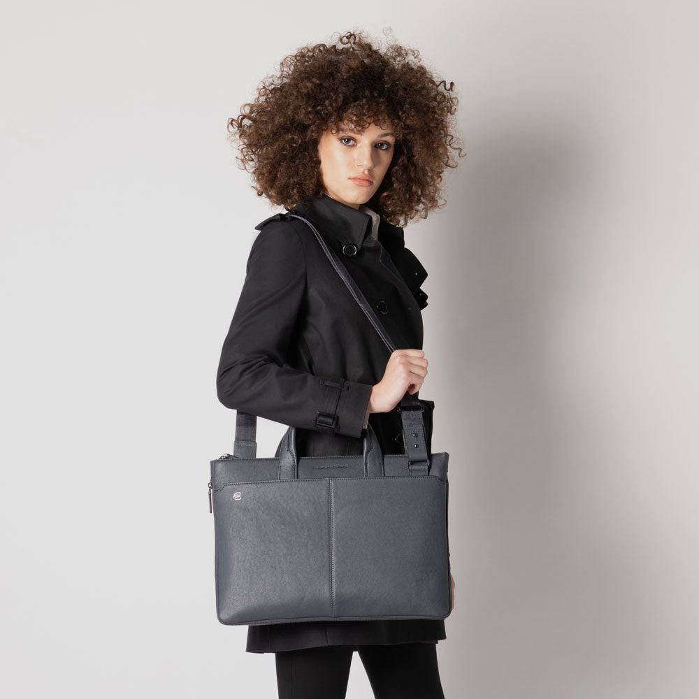 Piquadro Expandable, slim computer bag 15" Fino Al -60%