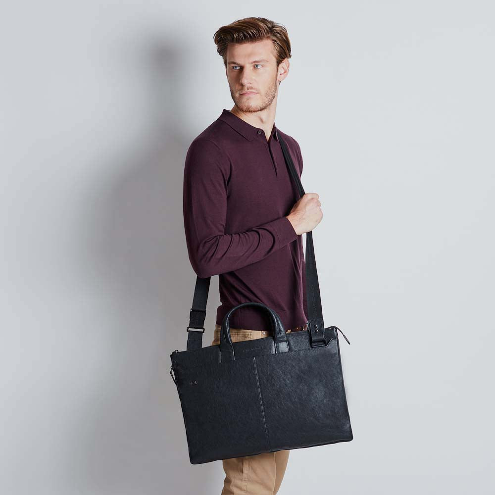Piquadro Slim expandable laptop briefcase with 10.5 - 9.7 Prezzo Ridotto