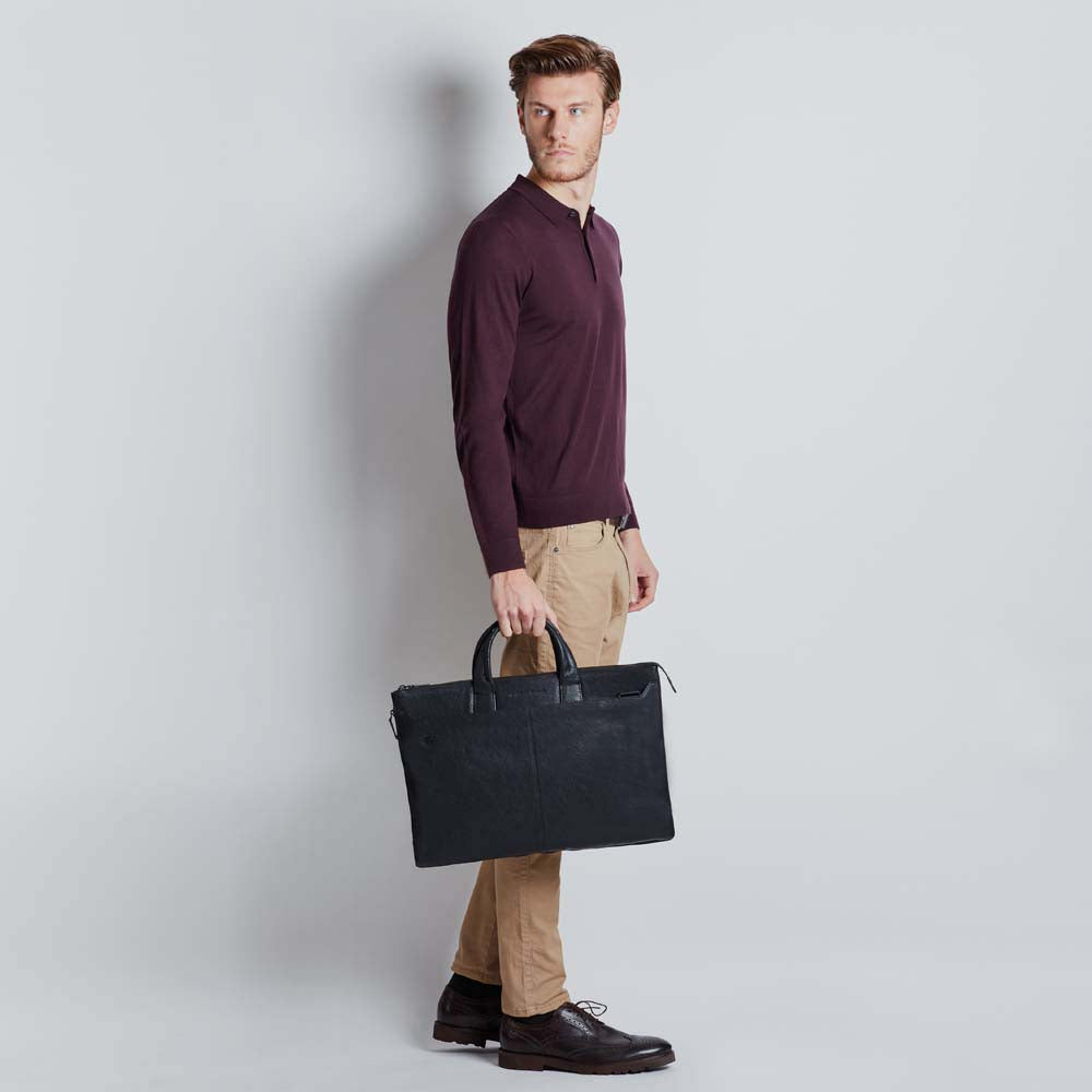 Piquadro Slim expandable laptop briefcase with 10.5 - 9.7 Prezzo Ridotto