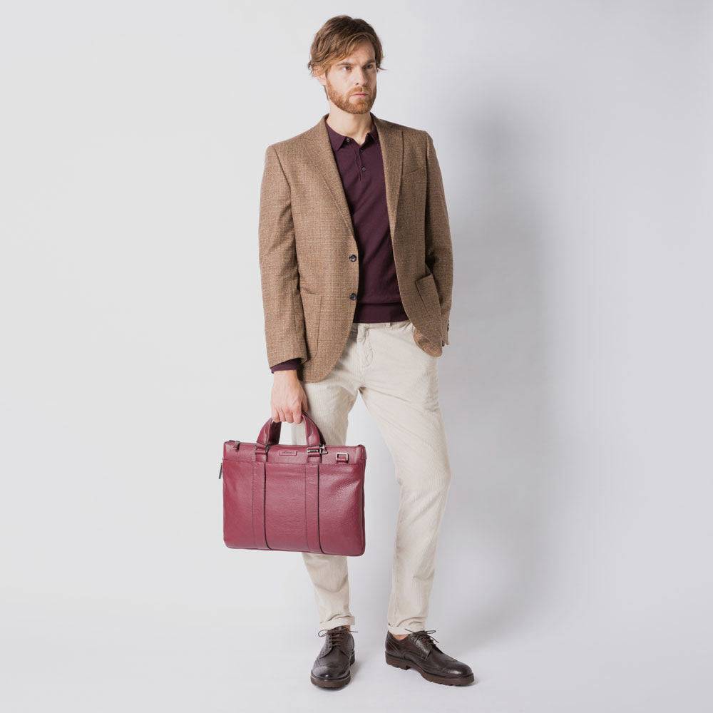 Piquadro Expandable, slim computer bag Convenienza