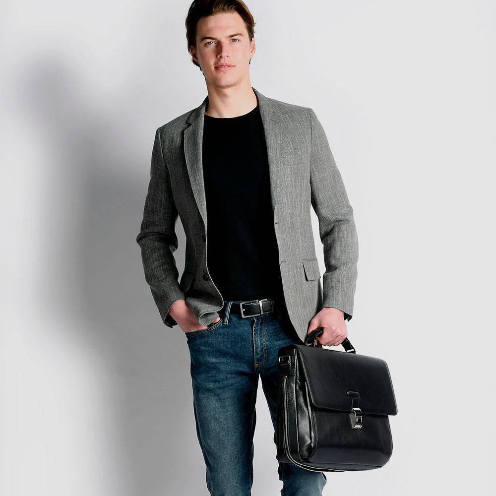 Piquadro Over-flap, expandable computer bag Sconto