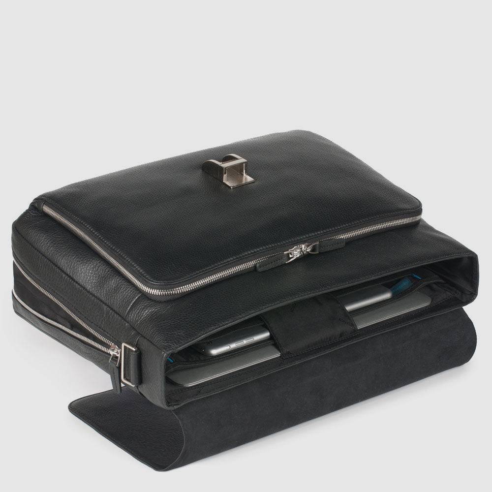 Piquadro Over-flap, expandable computer bag Sconto
