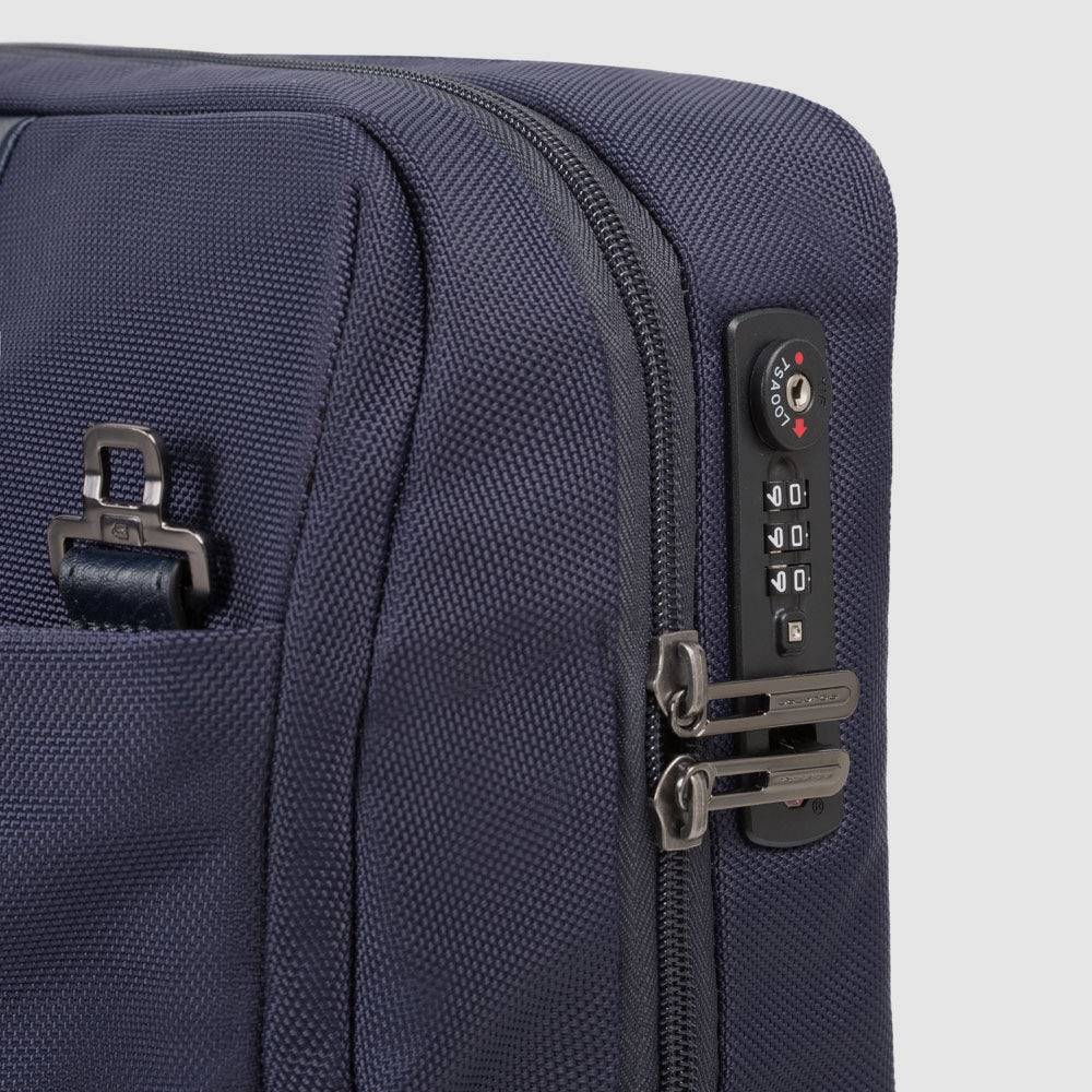 Piquadro Wheeled laptop briefcase 15,6" in recycled fabric Vendita Economica