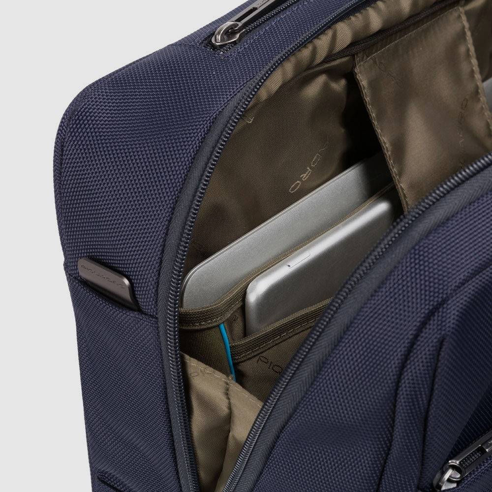 Piquadro Wheeled laptop briefcase 15,6" in recycled fabric Vendita Economica