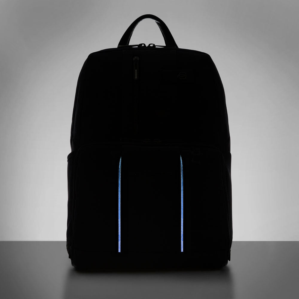 Piquadro Laptop and iPad® backpack in recycled fabric with Shopping Online