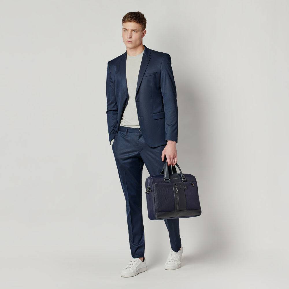 Piquadro Laptop bag 15,6" in recycled fabric Sconto