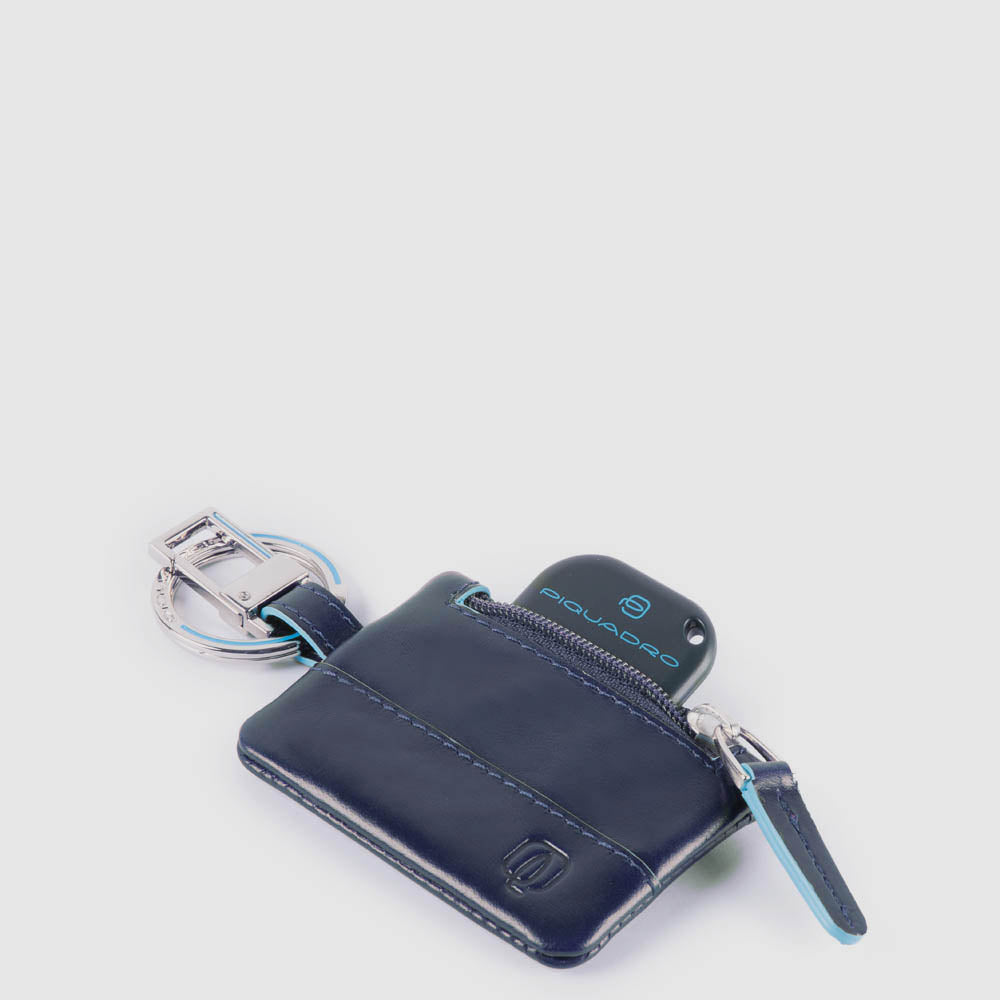 Piquadro Keychain with CONNEQU and side zipped pocket Saldi Di Fabbrica