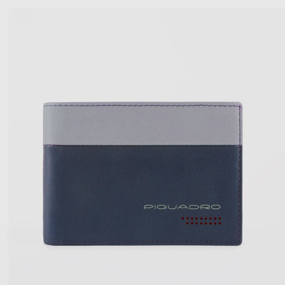 Piquadro Men’s wallet with flip up ID window, coin pocket Spedizione Gratuita