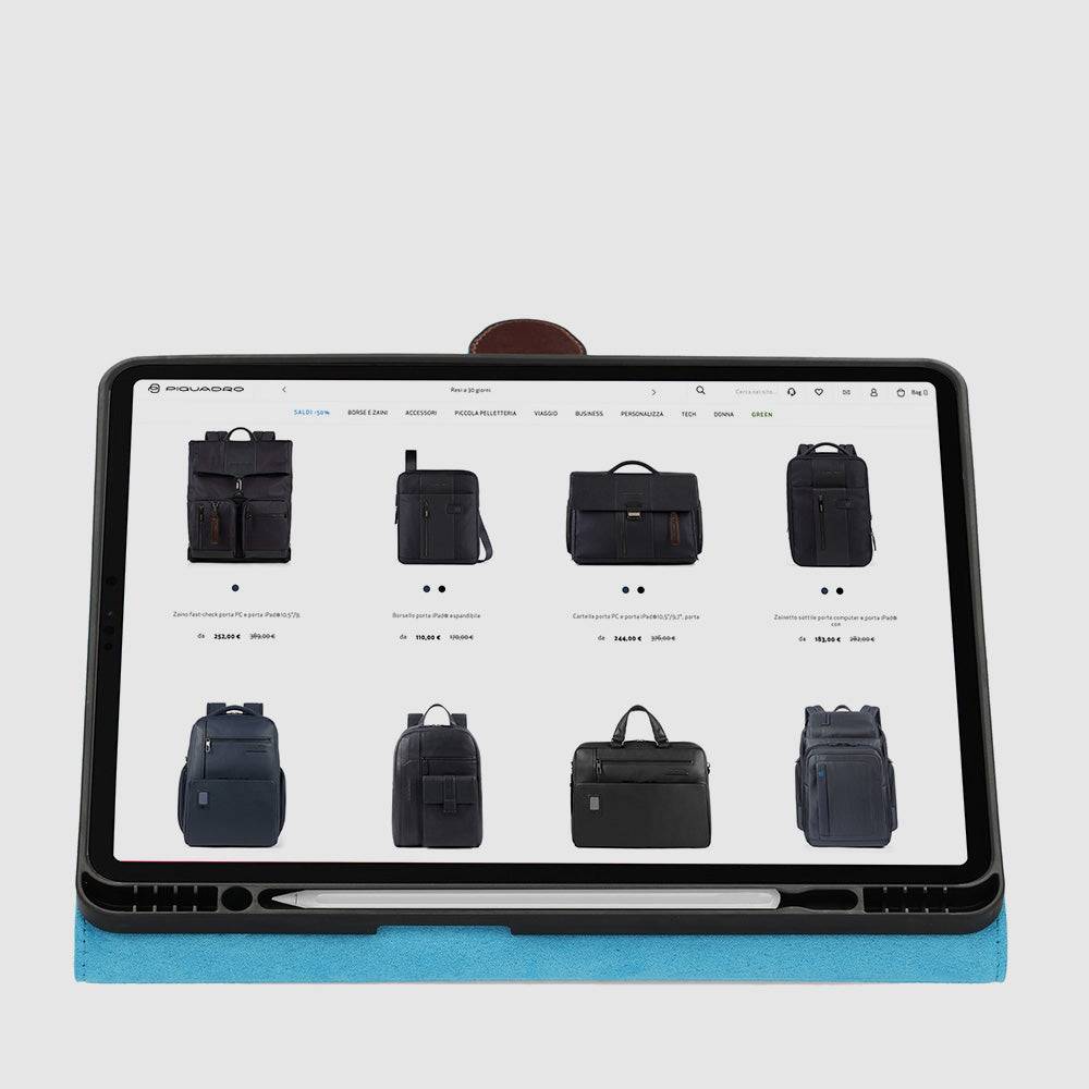 Piquadro iPad®Pro 12,9" stand up leather case Pezzi Unici
