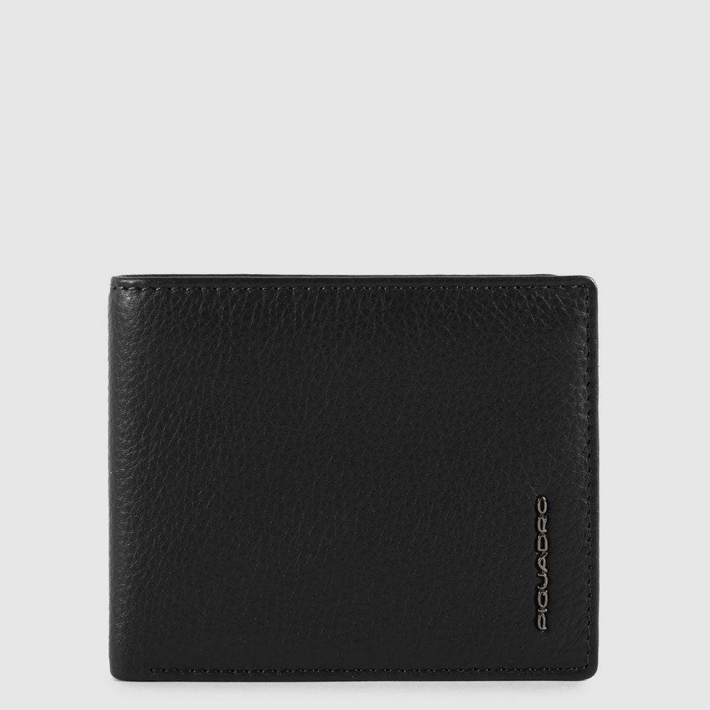 Piquadro Men’s wallet with coin case, credit card facility, Soddisfazione Garantita