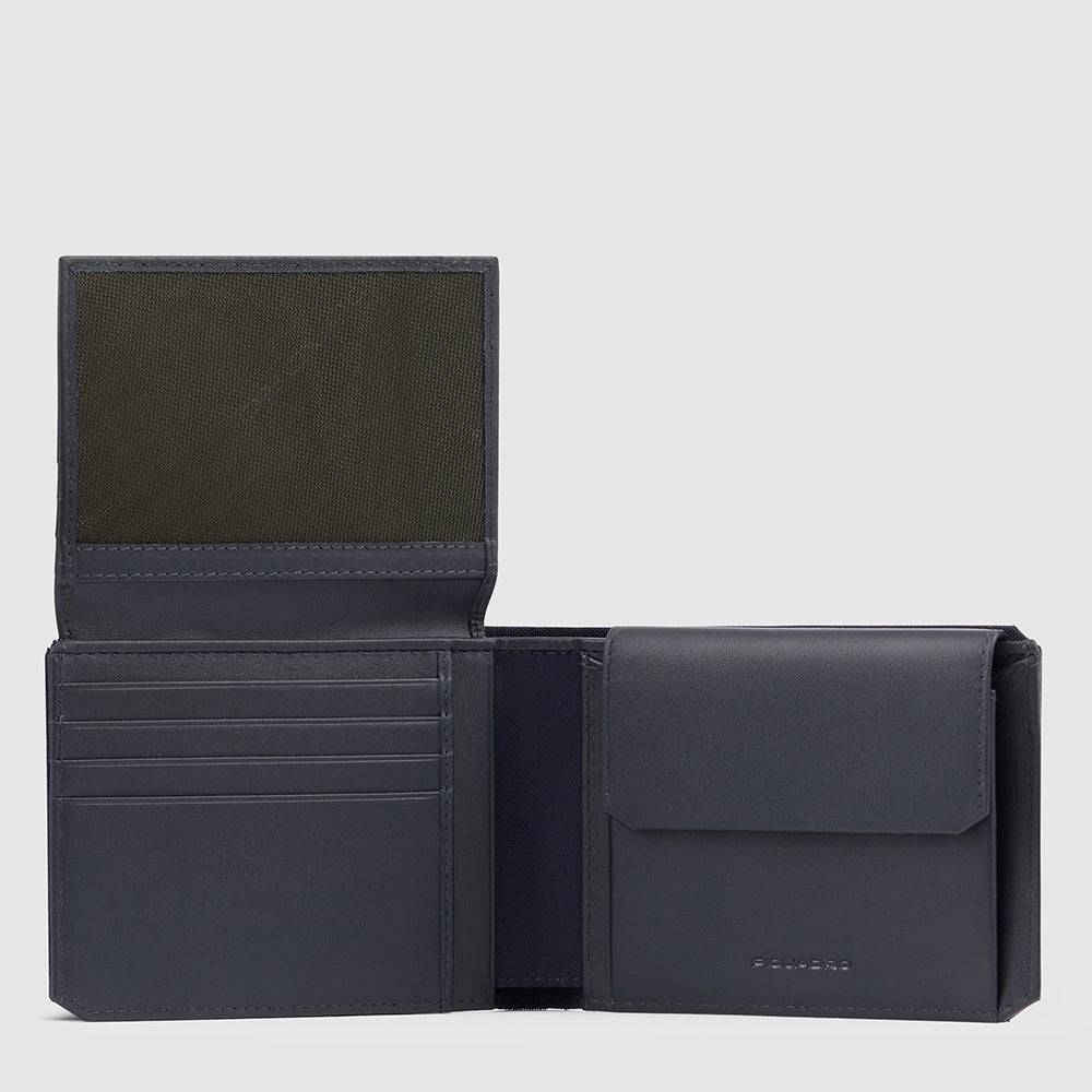 Piquadro Men’s wallet with flip up ID window Consegna Veloce