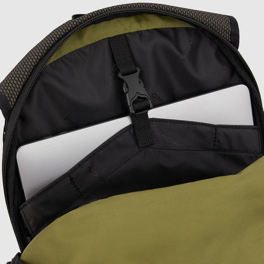 Piquadro Foldable computer backpack in recycled fabric Online