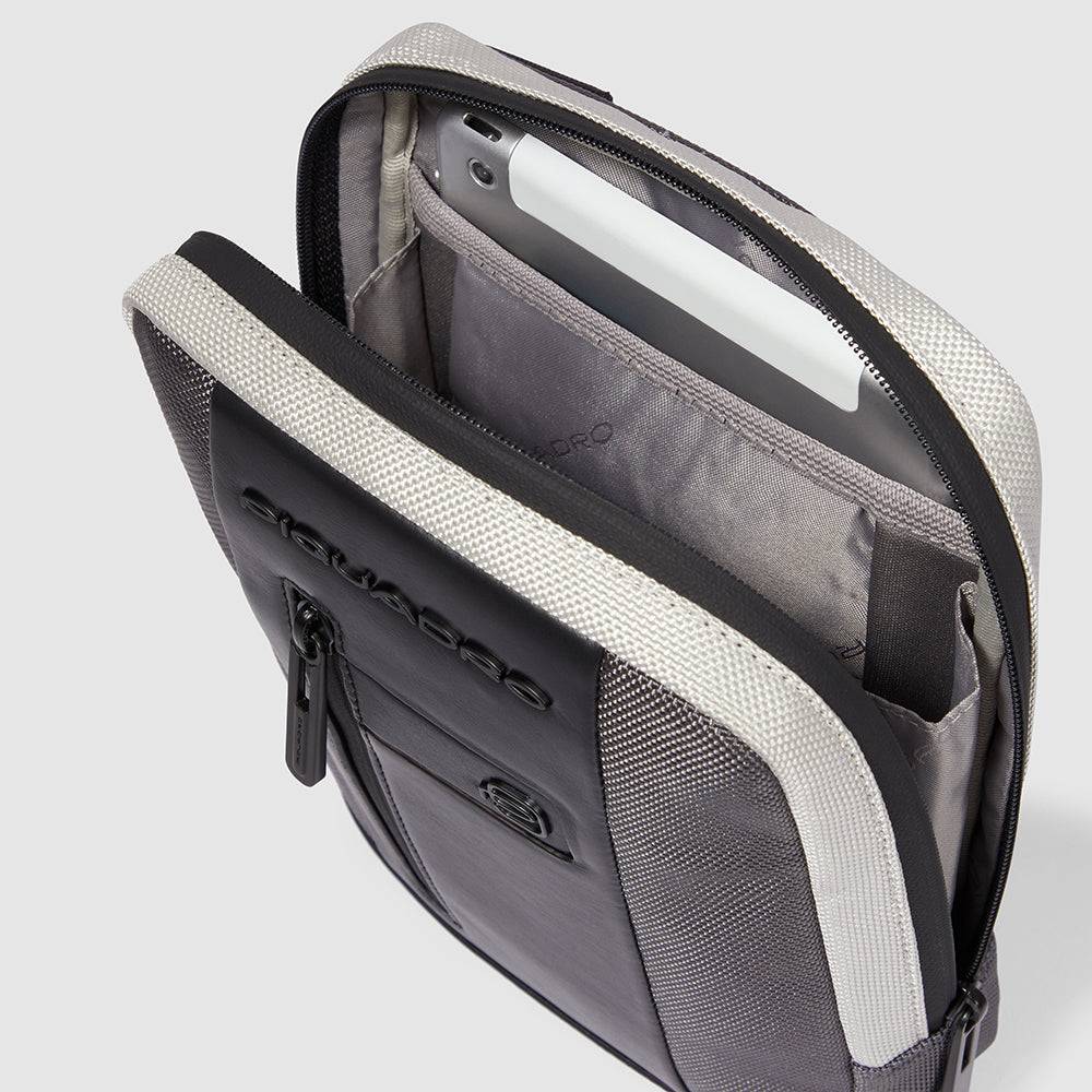 Piquadro iPad®mini pocket crossbody bag in recycled fabric Moda