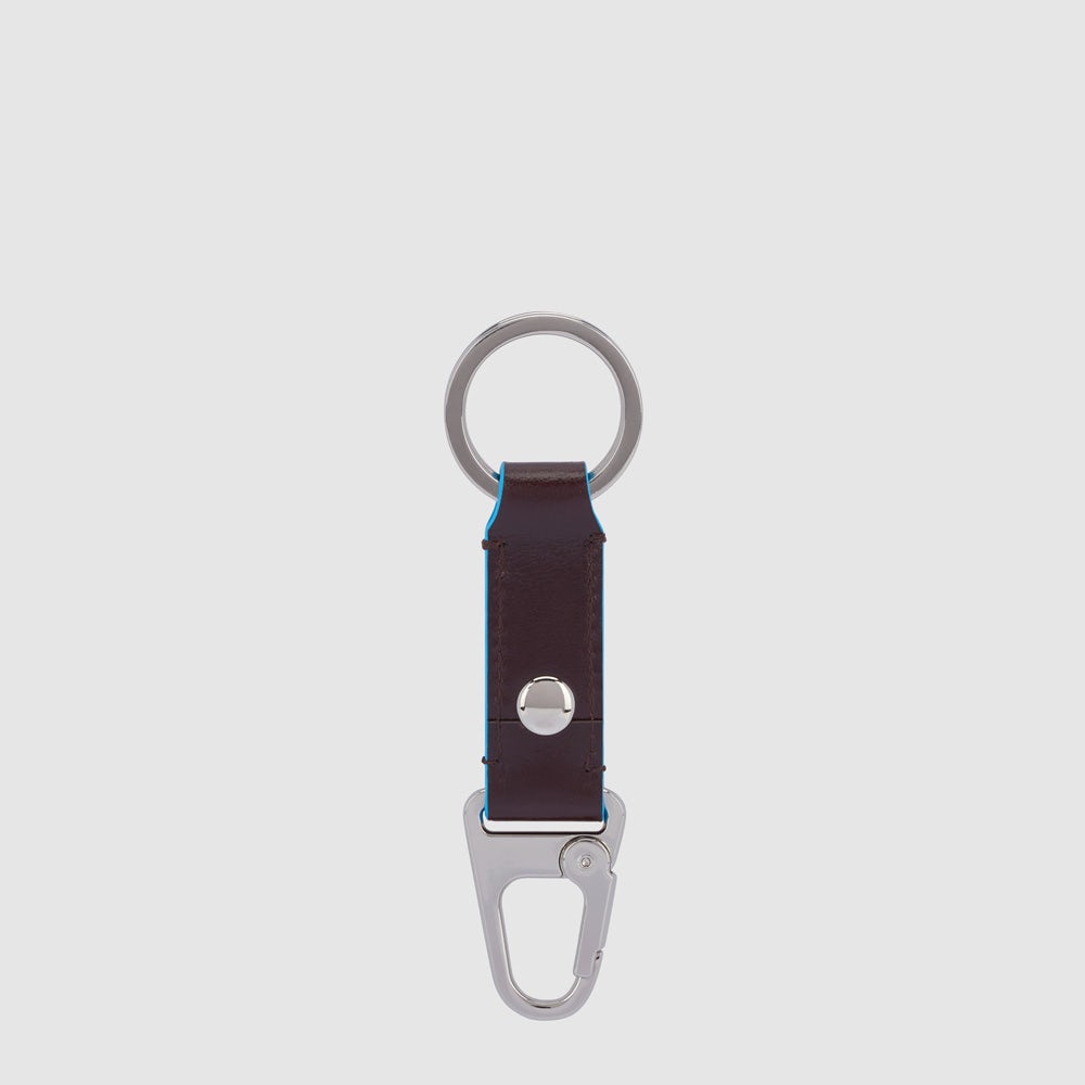 Piquadro Two-ring keychain with carabiner hook Italia