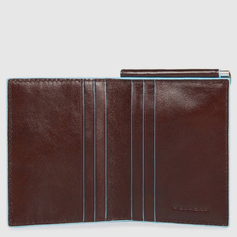 Piquadro Men’s vertical wallet with money clip Shopping Online