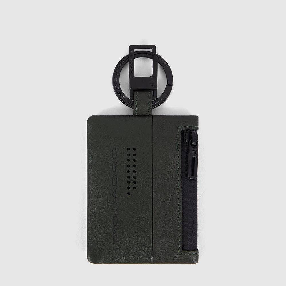 Piquadro Keychain with CONNEQU and side zipped pocket Offerta