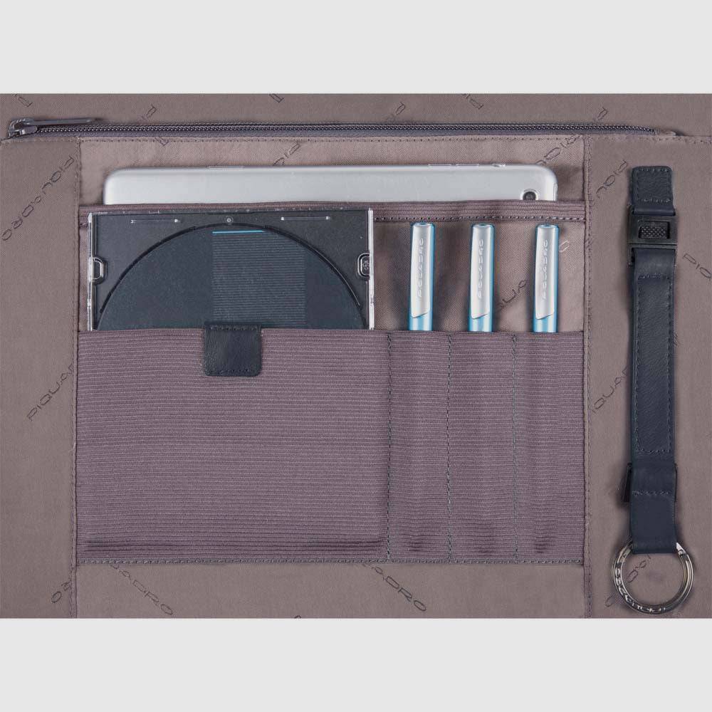 Piquadro Flap-over, expandable computer bag 15" Hotsell