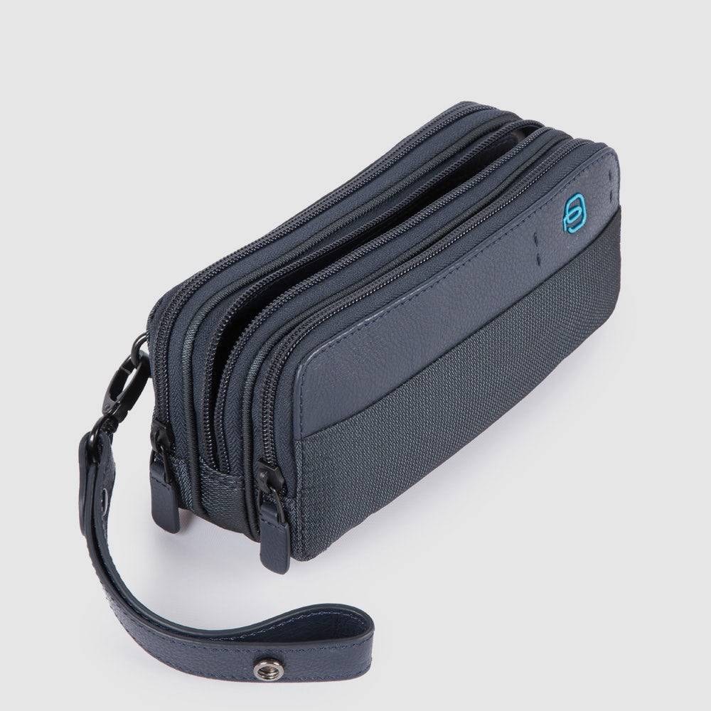 Piquadro Case with three dividers and wrist strap In Linea