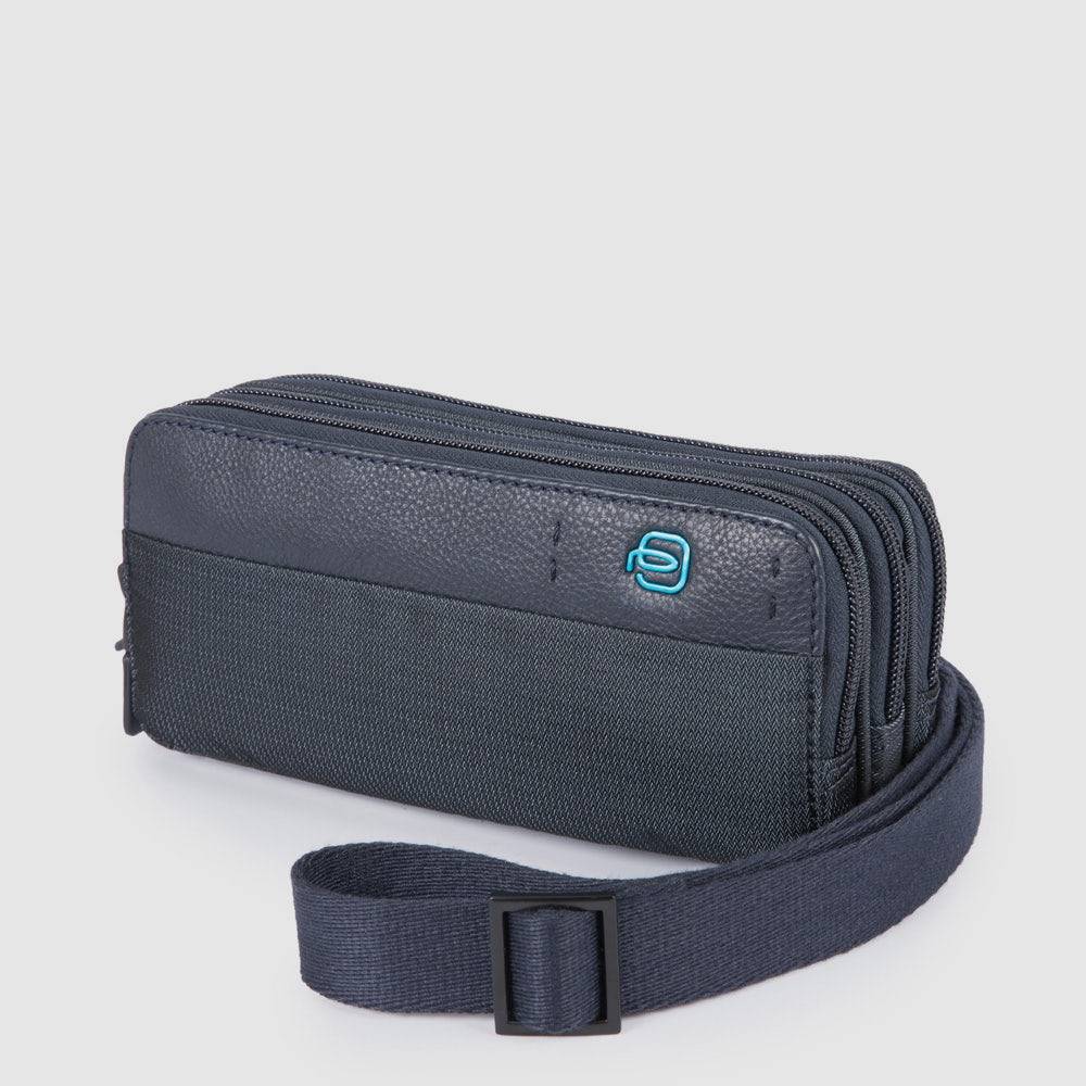 Piquadro Case with three dividers and wrist strap In Linea