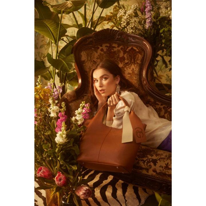Roberta Gandolfi Maia Tote borsa hobo in pelle martellata Promozione