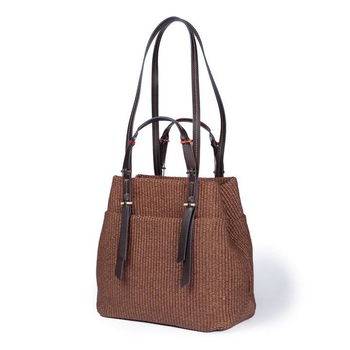 Roberta Gandolfi Fernanda Tote in rafia con finiture in pelle di vitello a doppia portabilità mano o shopping Fino Al -60%