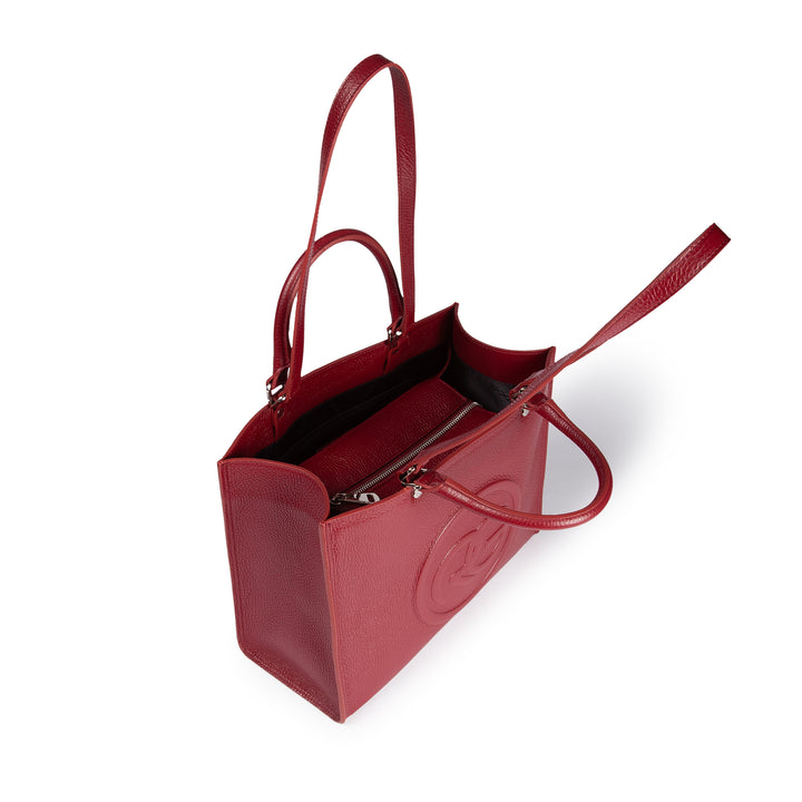 Roberta Gandolfi Roberta Pelle medium Borsa a mano in pelle con doppi spallacci per essere portata a spalla e tramezza Vendita Economica