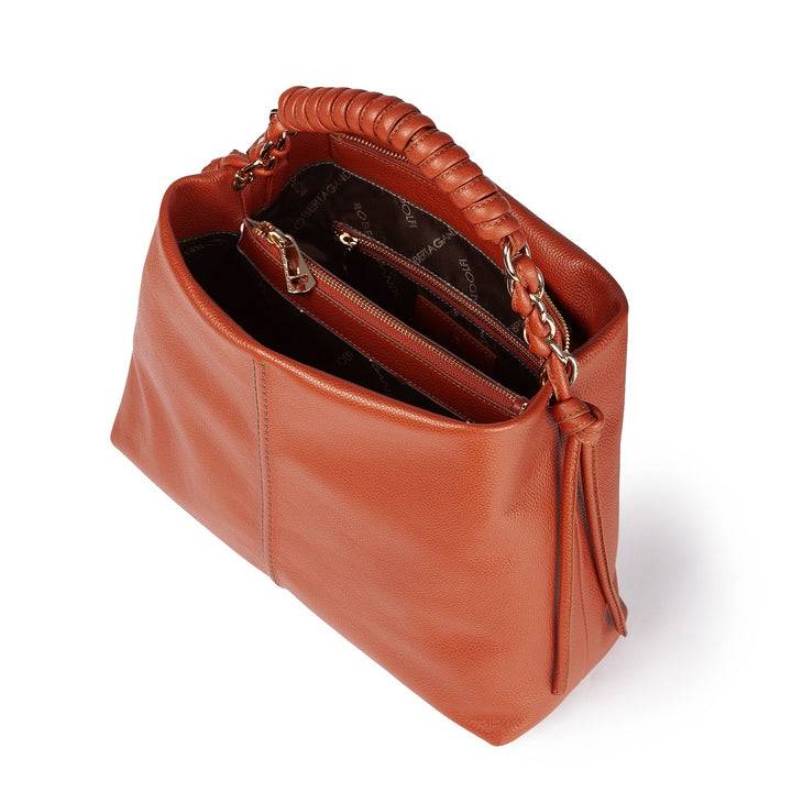 Roberta Gandolfi Amina large borsa a mano in pelle con manico tubolare fasciato e tracolla staccabile I Più Venduti