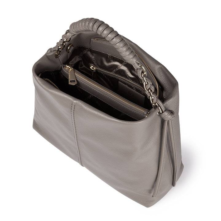 Roberta Gandolfi Amina large borsa a mano in pelle con manico tubolare fasciato e tracolla staccabile Vendite Flash