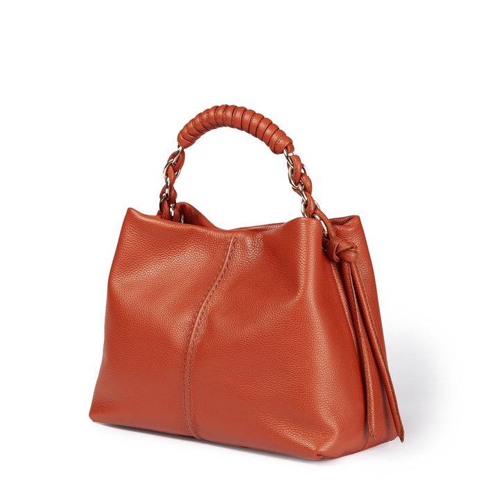 Roberta Gandolfi Amina small borsa a mano in pelle con manico tubolare fasciato e tracolla staccabile Negozio