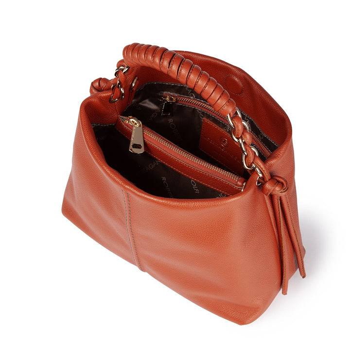 Roberta Gandolfi Amina small borsa a mano in pelle con manico tubolare fasciato e tracolla staccabile Negozio